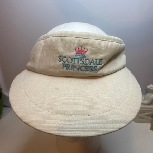 VINTAGE Scottsdale Princess White Sun Hat Made in USA - Picture 1 of 8